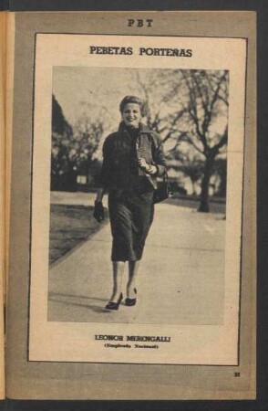 Leonor Merengalli (empleada nacional) - [Fotografía] : Pebetas porteñas