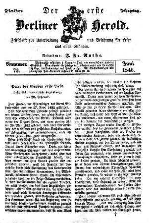 Nummer 72, Juni 1846
