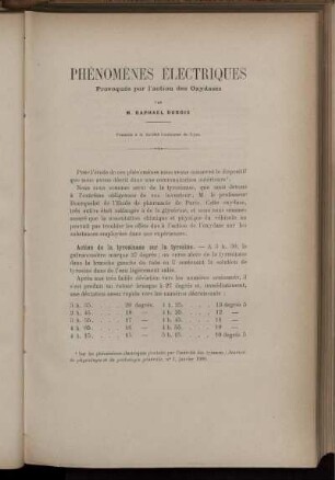 Phénomènes Électriques Provoqués par l'action des Oxydases