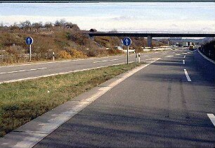 Einfahrt in Nebenfahrbahn (Stuttgart Richtung Nürnberg)