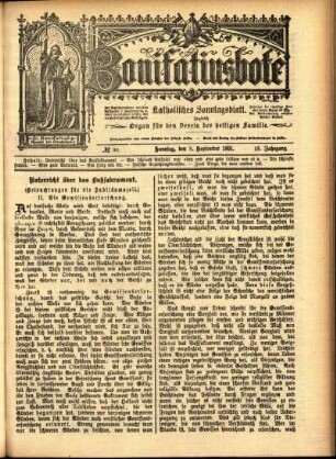 Erste Ausgabe vom Sonntag, den 08. September 1901.