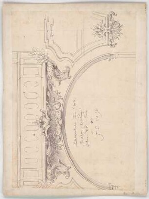 Thiersch, Friedrich von; München; Justizpalast - Balkon, Zentralhalle 3. OG (Teilansicht)