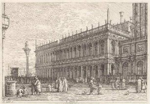 La Libreria. V. (Die Biblioteca Marciana in Venedig), aus der Folge "Vedute altre prese da i luoghi altre ideate da Antonio Canal"