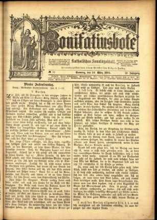 Erste Ausgabe vom Montag, den 25. März 1895.