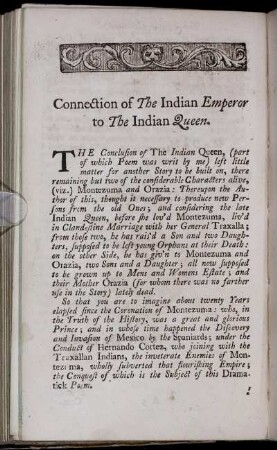 Connection of The Indian Emperor to The Indian Queen