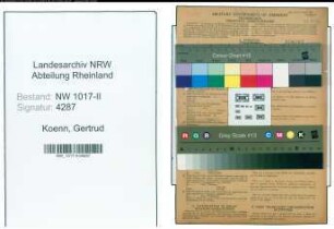 Entnazifizierung Gertrud Koenn , geb. 04.12.1913 (Verkaeuferin)