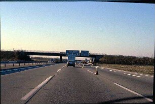 Hauptfahrbahn Nord der A6 (Heilbronn Richtung Mannheim): Zufahrt auf AK Walldorf