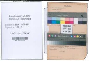 Entnazifizierung Elimar Hoffmann , geb. 19.02.1900 (Bahnrat)
