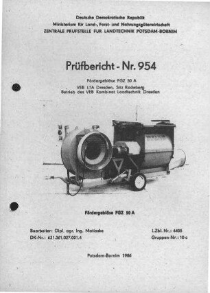 Fördergebläse FGZ 50 A