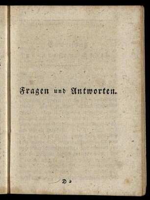 Fragen und Antworten.