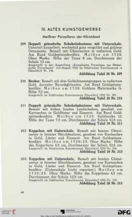 Altes Kunstgewerbe (Nr. 209-240)