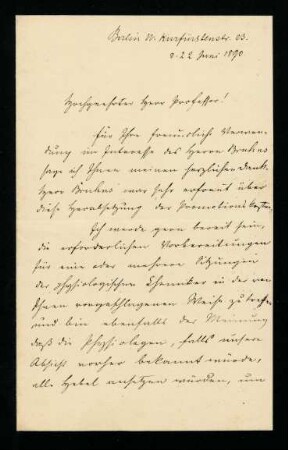 Berlin, 22.06.1890.