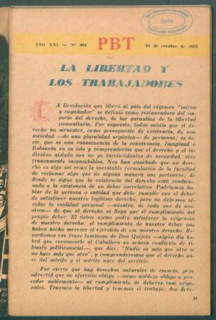 La libertad y los trabajadores