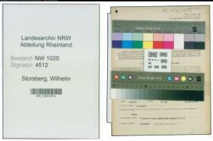 Entnazifizierung Wilhelm Storsberg , geb. 26.02.1902 (Vertreter)