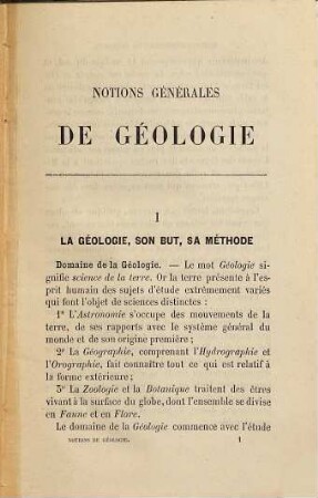 Notions générales de géologie : Ouvrage accompagné de 54 figures dans le texte