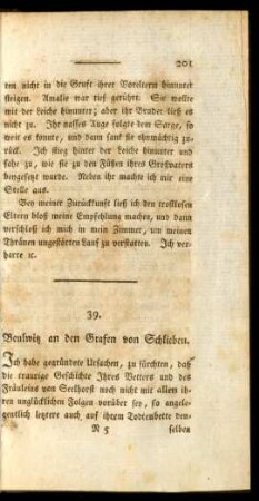39. Beulwitz an den Grafen von Schlieben.