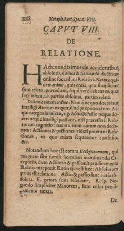Caput VIII. De Relatione.