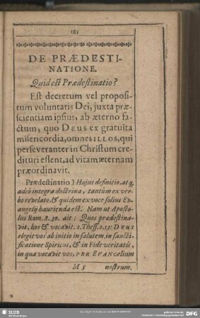 De Praedestinatione