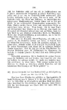 Prorectorwahl bei der Universität zu Königsberg : [II. Akademien und Universitäten]