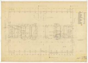 Hochschulbibliothek, Karlsruhe Neubau: Grundriss 1.OG Ausleihe, 1:50