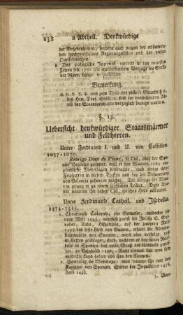 §. 13. Uebersicht denkwürdiger Staatsmänner und Feldherren.