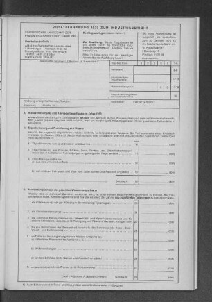 Zusatzerhebung 1970 zum Industriebericht
