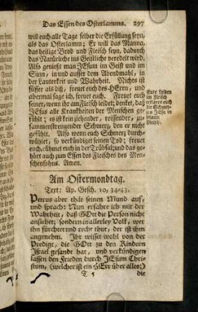 297-312, Am Ostermondtag