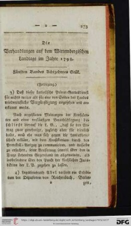 Fuenften Bandes Achtzehntes Stuek.