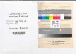 Entnazifizierung Friedrich Koppmann , geb. 28.02.1911 (Regierungslandmesser)