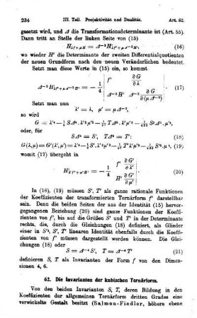 62. Die Invarianten der kubischen Ternärform