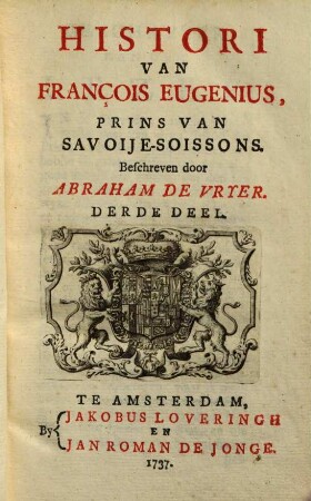 Histori van François Eugenius, prins van Savoije-Soissons, 3
