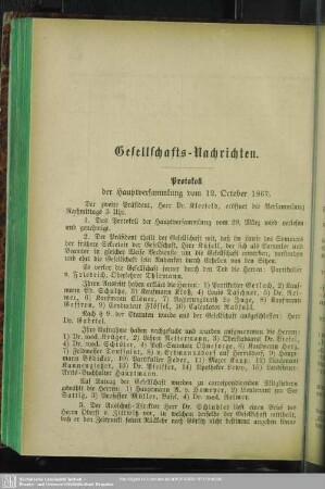 Gesellschafts-Nachrichten