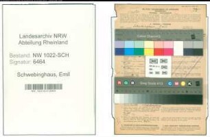 Entnazifizierung Emil Schwebinghaus , geb. 22.07.1889 (Lehrer)
