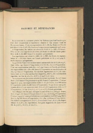 Dahomey Et Dépendances.