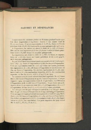 Dahomey Et Dépendances.