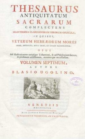 In: Thesaurus Antiquitatum Sacrarum ; Band 7
