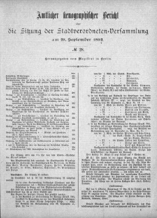 No. 28, 29. September 1892