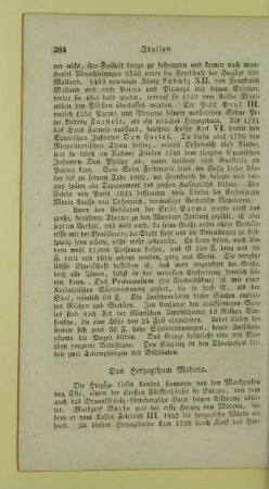 Das Herzogthum Modena