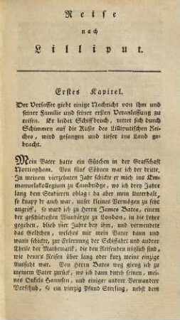 Lemuel Gullivers Reisen zu verschiedenen entfernten Nationen