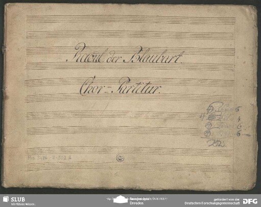 Raoul Barbe-bleue. Excerpts. Arr - Mus.3486-F-502A : Coro, b