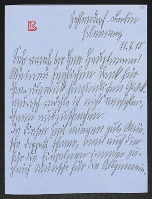 Brief von Lily Braun an Gerhart Hauptmann