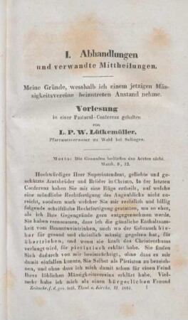 Abhandlungen und verwandte Mittheilungen