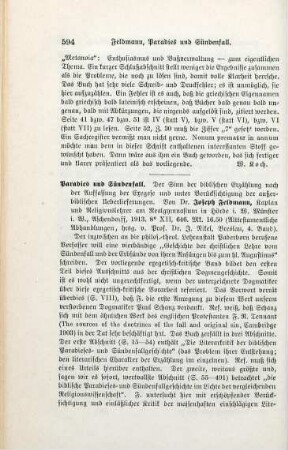 594-595 [Rezension] Feldmann, Joseph, Paradies und Sündenfall