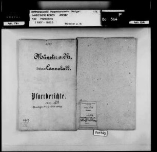 Münster/Neckar: Pfarrberichte und Pfarrbeschreibungen