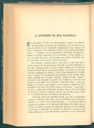 La exposición de José Martorell