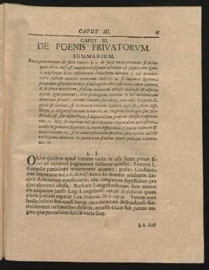 Caput III. De Poenis Privatorum.