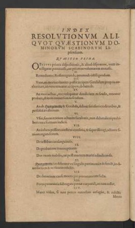 Index Resolutionum Aliquot Quaestionum Dominorum Scabinorum Lipsensium.