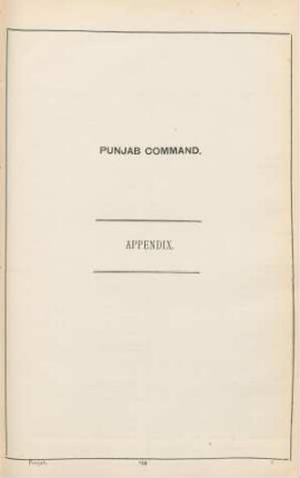 Punjab Command. Appendix