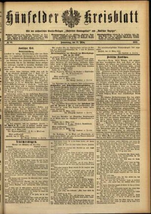 Ausgabe vom Donnerstag, den 21. März 1912.
