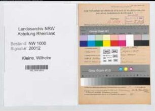 Entnazifizierung Wilhelm Kleine, geb. 04.07.1909 (Polizeibeamter)